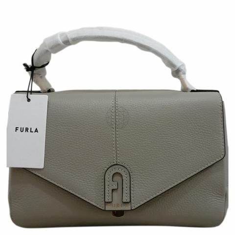 Grey top handle online bag